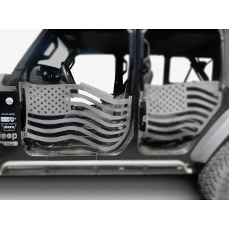Fits Jeep JL Wrangler Premium Trail Doors, 2018 - Present, Front Door Kit, Bare.  Made in the USA.