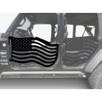 Fits Jeep JL Wrangler Premium Trail Doors, 2018 - Present, Front Door Kit, Black.  Made in the USA.
