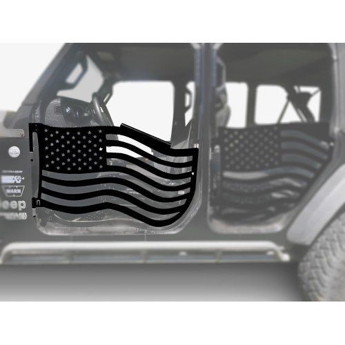 Fits Jeep JT Gladiator Premium Trail Doors, 2019 - Present, Front Door Kit, Black.  Made in the USA.