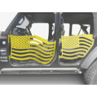 Fits Jeep JL Wrangler Premium Trail Doors, 2018 - Present, Front Door Kit, Lemon Peel.  Made in the USA.