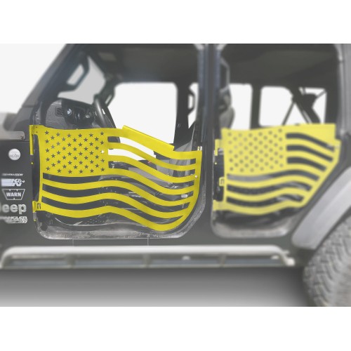 Fits Jeep JT Gladiator Premium Trail Doors, 2019 - Present, Front Door Kit, Lemon Peel.  Made in the USA.