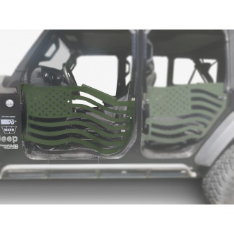 Fits Jeep JL Wrangler Premium Trail Doors, 2018 - Present, Front Door Kit, Locas Green.  Made in the USA.