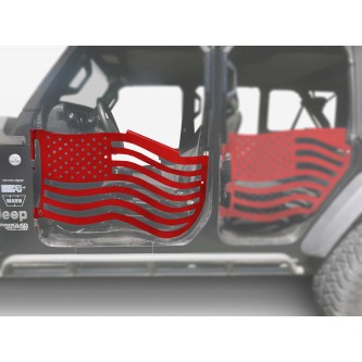 Fits Jeep JL Wrangler Premium Trail Doors, 2018 - Present, Front Door Kit, Red Baron.  Made in the USA.