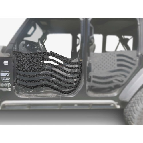 Fits Jeep JL Wrangler Premium Trail Doors, 2018 - Present, Front Door Kit, Texturized Black.  Made in the USA.