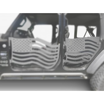 Fits Jeep JL Wrangler Premium Trail Doors, 2018 - Present, Rear Door Kit, Gray Hammertone.  Made in the USA.