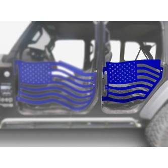 Fits Jeep JL Wrangler Premium Trail Doors, 2018 - Present, Rear Door Kit, Southwest Blue.  Made in the USA.