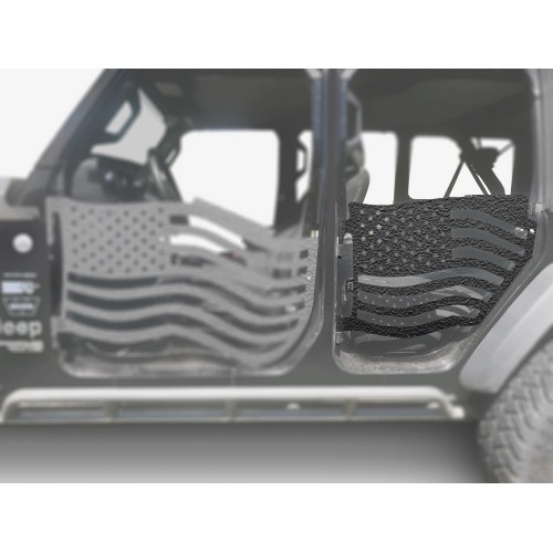 Fits Jeep JL Wrangler Premium Trail Doors, 2018 - Present, Rear Door Kit, Texturized Black.  Made in the USA.