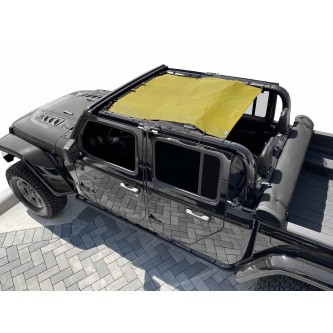 Fits Jeep Gladiator JT, 4 Door, TeddyÂ® Top, Solar Screen, 2019-Present.  Yellow. Made in the USA.