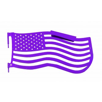 Fits Jeep Wrangler JK, 2007-2018.  Premium Trail Doors.  Front door kit.  Sinbad Purple.  Made in the USA. 'Flag Style' design.