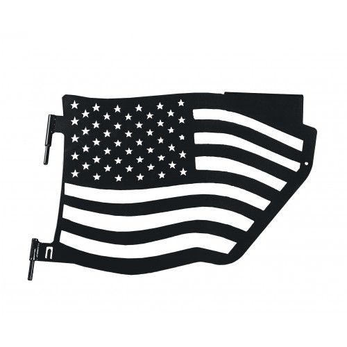 Fits Jeep Wrangler JK, 2007-2018.  Premium Trail Doors.  Rear door kit.  Black.  Made in the USA. 'Flag Style' design.