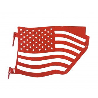 Fits Jeep Wrangler JK, 2007-2018.  Premium Trail Doors.  Rear door kit.  Red Baron.  Made in the USA. 'Flag Style' design.