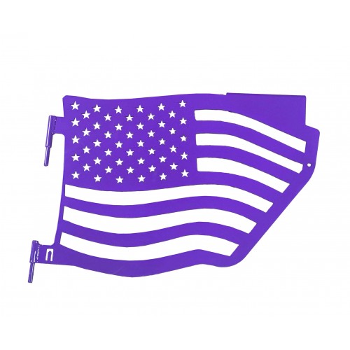 Fits Jeep Wrangler JK, 2007-2018.  Premium Trail Doors.  Rear door kit.  Sinbad Purple.  Made in the USA. 'Flag Style' design.