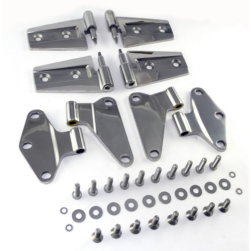 Jeep JK Wrangler Stainless Door Hinge Kit 2 Door 2007-2018 11111.20 Rugged Ridge