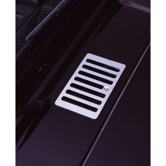 Rugged Ridge 11117.04 HOOD VENT COVER, 98-06 JEEP WRANGLER/UNLIMITED, STAINLESS