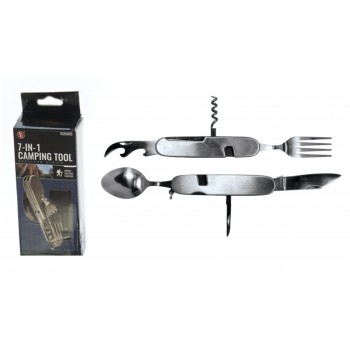 Stainless steel 7-in-1 Camping tool