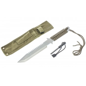 11''  Steel Hunting Knife with Fire Starter