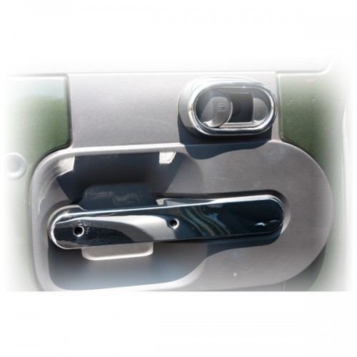 Rugged Ridge 11156.17 Rear Door Handle Trim Pair, Chrome, Jeep Wrangler JK 07-10