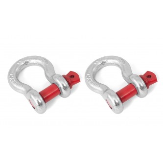 D-Rings, 5/8 Inch, Pair, Rugged Ridge, ATV / UTV Universal Application, Rated for 6,000LBS WLL