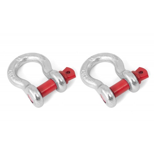 D-Rings, 5/8 Inch, Pair, Rugged Ridge, ATV / UTV Universal Application, Rated for 6,000LBS WLL