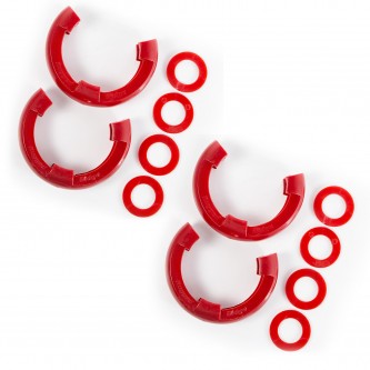 Rugged Ridge 11235.61 D-Ring Isolator Kit (Red 2-Pair, 3/4-Inch)