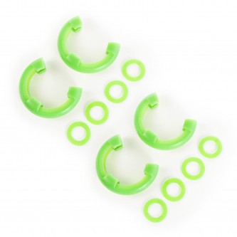 D-Ring Isolator Kit Green 2 Pair Fits 3/4 Inch D Rings Rugged Ridge 11235.63