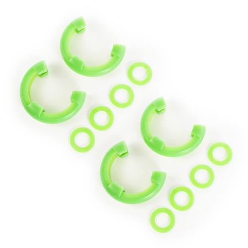 D-Ring Isolator Kit Green 2 Pair Fits 3/4 Inch D Rings Rugged Ridge 11235.63