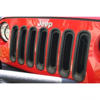 Black Grille Inserts Kit Grill Jeep Wrangler JK 2007-2018 11306.30 Rugged Ridge 