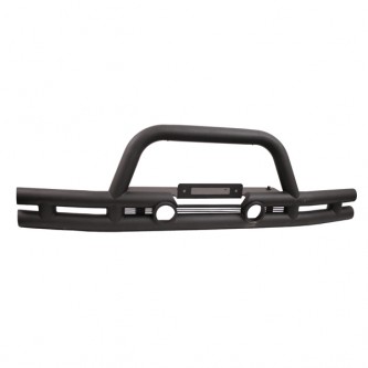 Double Tube Bumper, Front, 3 Inch, Winch Ready; 07-18 Jeep Wrangler JK