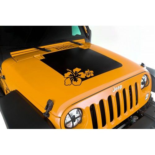 12300.14 Rugged Ridge Hood Decal, Hibiscus, 2007-2015 Jeep Wrangler