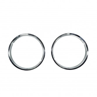 Rugged Ridge 12419.08 Chrome Headlight Bezel - Pair