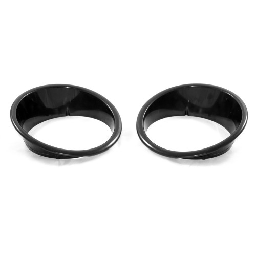 Rugged Ridge 12419.25 Black Headlight Trim Bezel Pair, Jeep Wrangler JK 07-12