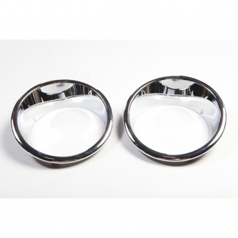 Rugged Ridge 13311.20 Chrome Headlight Trim Bezel Pair, Jeep Wrangler JK 2007-2012