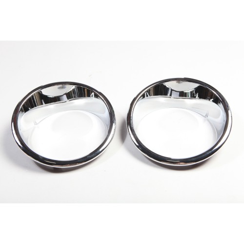 Rugged Ridge 13311.20 Chrome Headlight Trim Bezel Pair, Jeep Wrangler JK 2007-2012