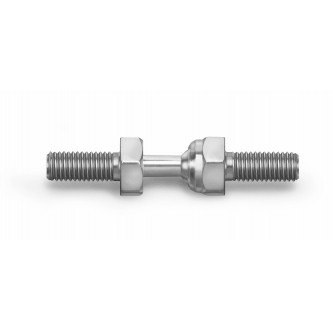 MMIL-M6, Ball Joints, Male, M6 x 1.00 RH Housing, M6 x 1.00 RH Stud Inline Zinc Clear (Silver) Plating 