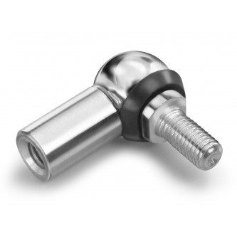 DMCS-14-F, Ball Joints, Female, M14 x 1.50 RH Housing, M14 x 1.50 RH Stud Zinc Clear (Silver) Plating  