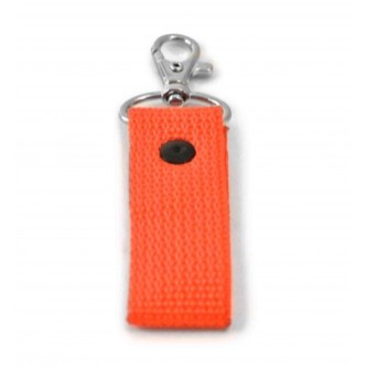 1 Pack, Orange Zipper Pull/Key Chain Fob. 3 inches long. Made in the USA.