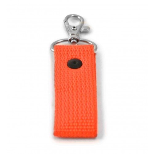 1 Pack, Orange Zipper Pull/Key Chain Fob. 3 inches long. Made in the USA.