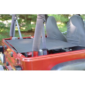 Steinjager: J0041212 Steinjager Black Rear Cargo Cover Jeep Wrangler TJ 1997-2006