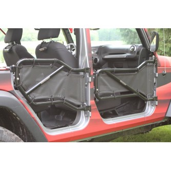 Steinjager: J0041176 Steinjager Black Front and Rear Tube Door Kit Jeep Wrangler JK 2007-2015 4 Door