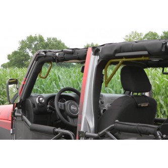 Steinjager: J0041256 Steinjager LOCUS GREEN Front And Rear Grab Handle Kit Jeep Wrangler JK 2007-201