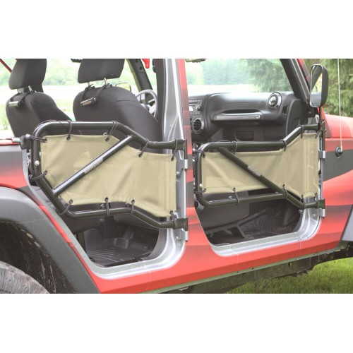 Jeep JK 2007-2018, Tube Door Cover Kit, Front and Rear Doors, Almond. Made in the USA.