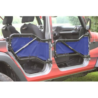 Jeep JK 2007-2018, Tube Door Cover Kit, Front and Rear Doors, Royal Blue. Made in the USA.