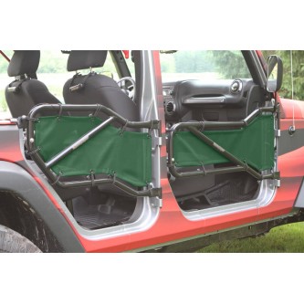 Jeep JK 2007-2018, Tube Door Cover Kit, Front and Rear Doors, Spruce Green. Made in the USA.