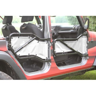 Jeep JK 2007-2018, Tube Door Cover Kit, Front and Rear Doors, White. Made in the USA.