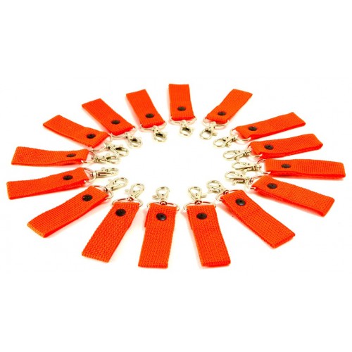 Orange Soft Top Zipper Pull / Key Chain Set of 16 Steinjager J0041227