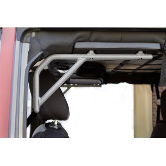 Jeep JKU 2007-2018, Grab Handle Kit, Jeep JK Rear, 4 Door Rigid Wire Form, Gray Hammertone. Made in the USA.
