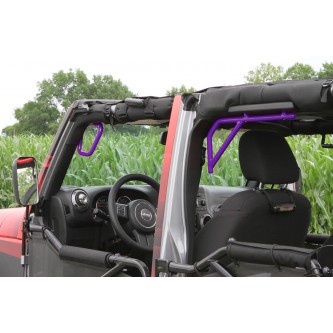 Jeep JKU 2007-2018, Grab Handle Kit, Jeep JK, Front and Rear, Rigid Wire Form, Sinbad Purple. Made in the USA.