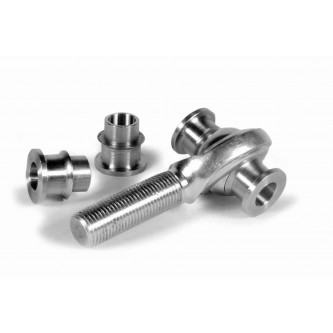 HMBAL-M12-M10, Rod End Misalignment Inserts, fits 12mm Rod End Bore, 10mm Insert Bore Size, Straight Style Aluminum  