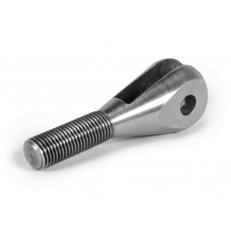 SS-PMCL-5-4, Clevis and Yoke Ends, Male, 5/16-24 LH, 0.2500 Pin Holes Stainless Steel Turned Construction 