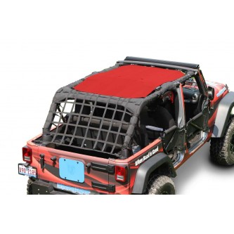 JK 4 Door TeddyÂ® Top, Solar Screen, 2007-2009, Red. Made in the USA.